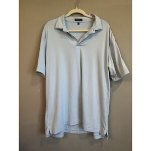 Peter Millar Crown Crafted Light Blue Stripe‎ Golf Polo XL